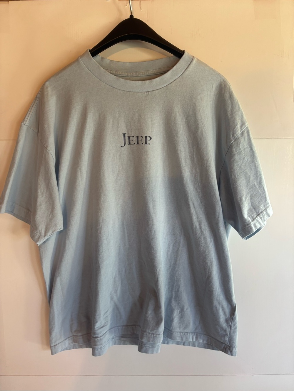 American Eagle AE Boxy Fit Blue Jeep Graphic Print Crew Neck Tee Men L